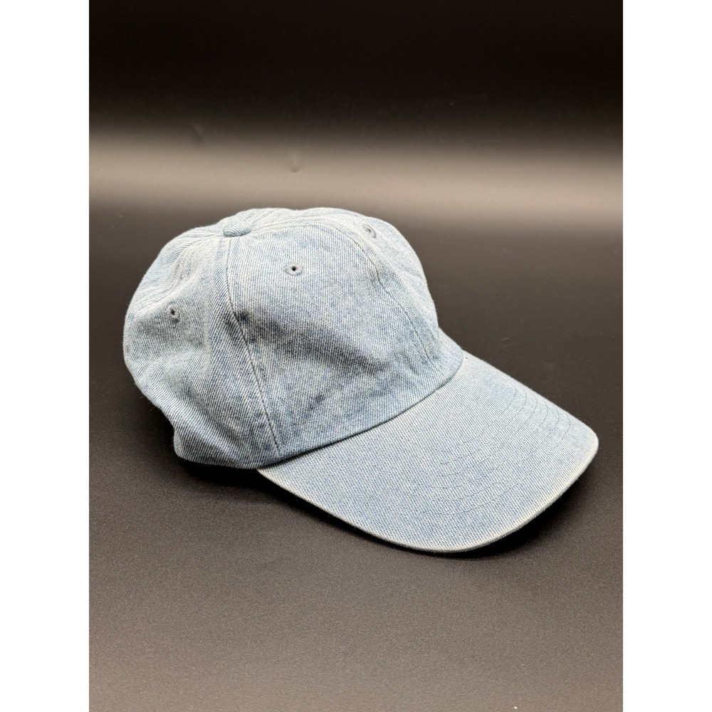 Denim Blue Jeans Cap Solid Hat Blue Hat Adjustable Adult Size Baseball Cap